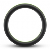 Черно-зеленое эрекционное кольцо Silicone Go Pro Cock Ring - Blush Novelties - в Пушкино купить с доставкой