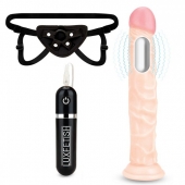 Регулируемые трусики с вибрирующей насадкой - 21 см. - Lux Fetish - купить с доставкой в Пушкино