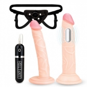 Регулируемые трусики с 2 насадками - 16 и 15 см. - Lux Fetish - купить с доставкой в Пушкино