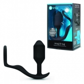 Черное эрекционное кольцо с анальным плагом Snug   Tug - b-Vibe - в Пушкино купить с доставкой
