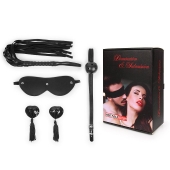 Эротический набор в черном цвете: маска, кляп, пэстисы, плётка - Notabu - купить с доставкой в Пушкино