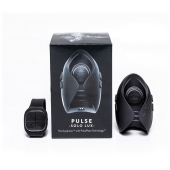 Темно-серый инновационный мужской осциллятор PULSE SOLO LUX с пультом ДУ - Hot Octopuss - в Пушкино купить с доставкой