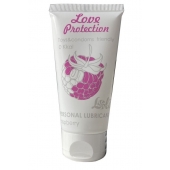 Лубрикант на водной основе с ароматом малины Love Protection Raspberry - 50 мл. - Lola Games - купить с доставкой в Пушкино