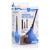 Анальный душ с 3 насадками Premium One-way Valve Anal Douche Set - XR Brands - купить с доставкой в Пушкино