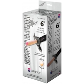 Пояс-трусики с насадкой Glamour Silver - 15,5 см. - LOVETOY (А-Полимер) - купить с доставкой в Пушкино