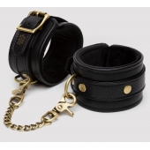 Черные оковы на ноги Bound to You Faux Leather Ankle Cuffs - Fifty Shades of Grey - купить с доставкой в Пушкино