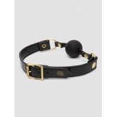Черный кляп-шар Bound to You Faux Leather Ball Gag - Fifty Shades of Grey - купить с доставкой в Пушкино