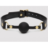 Черный кляп-шар Bound to You Faux Leather Ball Gag - Fifty Shades of Grey - купить с доставкой в Пушкино