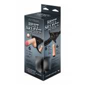 Черный пояс для женщин BEST SELECT с 3 насадками - LOVETOY (А-Полимер) - купить с доставкой в Пушкино