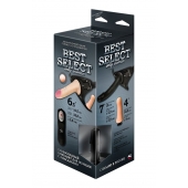 Черный женский пояс BEST SELECT с 3 насадками и вибрацией - LOVETOY (А-Полимер) - купить с доставкой в Пушкино