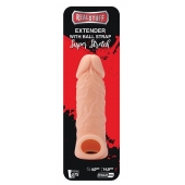 Телесная насадка EXTENDER WITH BALL STRAP 5.5 - 14 см. - Dream Toys - в Пушкино купить с доставкой