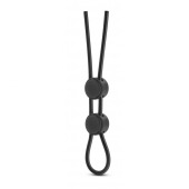 Черное двойное эрекционное лассо Silicone Double Loop Cock Ring - Blush Novelties - в Пушкино купить с доставкой