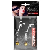 Оригинальные зажимы на соски с желтыми шариками - Notabu - купить с доставкой в Пушкино