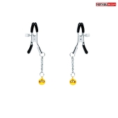 Оригинальные зажимы на соски с желтыми шариками - Notabu - купить с доставкой в Пушкино