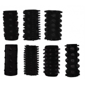 Набор из 7 черных насадок PENIS SLEEVES SET - Dream Toys - в Пушкино купить с доставкой