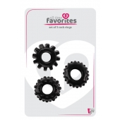 Набор из 3 черных эрекционных колец SET OF 3 COCKRINGS - Dream Toys - в Пушкино купить с доставкой