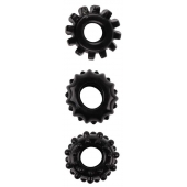 Набор из 3 черных эрекционных колец SET OF 3 COCKRINGS - Dream Toys - в Пушкино купить с доставкой
