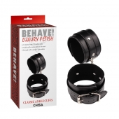 Черные оковы Classic Ankle Cuffs - Chisa - купить с доставкой в Пушкино