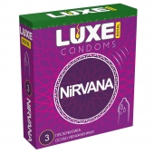 Презервативы с увеличенным количеством смазки LUXE Royal Nirvana - 3 шт. - Luxe - купить с доставкой в Пушкино