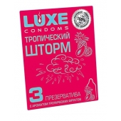 Презервативы с ароматом тропический фруктов  Тропический шторм  - 3 шт. - Luxe - купить с доставкой в Пушкино