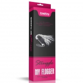 Серебристая плетка Struggle My Flogger с черной ручкой - 45 см. - Lovetoy - купить с доставкой в Пушкино