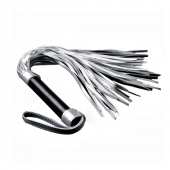 Серебристая плетка Struggle My Flogger с черной ручкой - 45 см. - Lovetoy - купить с доставкой в Пушкино