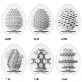 Набор из 6 мастурбаторов Tenga EGG IV с различным рельефом - Tenga - в Пушкино купить с доставкой