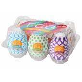 Набор из 6 мастурбаторов Tenga EGG IV с различным рельефом - Tenga - в Пушкино купить с доставкой