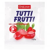 Гель-смазка Tutti-frutti со вкусом барбариса - 4 гр. - Биоритм - купить с доставкой в Пушкино