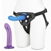 Страпон унисекс Beginners Strap-On с 2 насадками - 15 и 13 см. - Lux Fetish - купить с доставкой в Пушкино