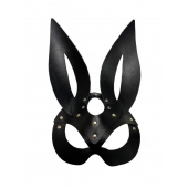 Черная кожаная маска зайки Miss Bunny - БДСМ Арсенал - купить с доставкой в Пушкино