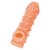 Телесная закрытая насадка с пупырышками Cock Sleeve Size L - 17,6 см. - KOKOS - в Пушкино купить с доставкой