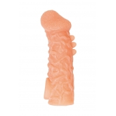 Телесная закрытая насадка с шершавой головкой Cock Sleeve Size M - 15,6 см. - KOKOS - в Пушкино купить с доставкой