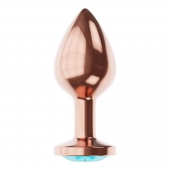 Пробка цвета розового золота с малиновым кристаллом Diamond Topaz Shine L - 8,3 см. - Lola Games - купить с доставкой в Пушкино