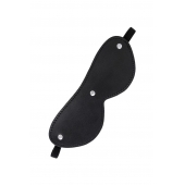 Черная кожаная маска Anonymo с мягким подкладом - ToyFa - купить с доставкой в Пушкино