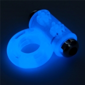 Голубое, светящееся в темноте эрекционное виброкольцо Lumino Play Vibrating Penis Ring - Lovetoy - в Пушкино купить с доставкой