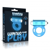 Голубое, светящееся в темноте эрекционное виброкольцо Lumino Play Vibrating Penis Ring - Lovetoy - в Пушкино купить с доставкой
