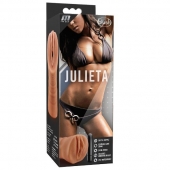 Мастурбатор-вагина цвета карамели Julieta с вибрацией - Blush Novelties - в Пушкино купить с доставкой