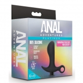 Черный анальный вибратор Silicone Vibrating Prostate Massager 01 - 10,8 см. - Blush Novelties - в Пушкино купить с доставкой