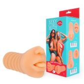 Телесный мастурбатор-ротик с высунутым язычком - Bior toys - в Пушкино купить с доставкой