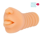 Телесный мастурбатор-ротик с высунутым язычком - Bior toys - в Пушкино купить с доставкой
