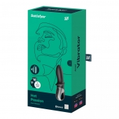 Черный анальный вибратор Hot Passion с функцией нагрева - Satisfyer - в Пушкино купить с доставкой