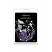 Зажимы для сосков с фиолетовой цепочкой Sweet Caress Nipple Chain - Sweet Caress - купить с доставкой в Пушкино