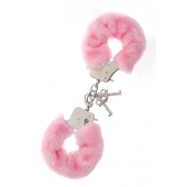 Металлические наручники с розовой меховой опушкой METAL HANDCUFF WITH PLUSH PINK - Dream Toys - купить с доставкой в Пушкино