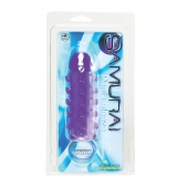 Закрытая фиолетовая насадка с пупырышками SAMURAI PENIS SLEEVE PURPLE - 14,5 см. - NMC - в Пушкино купить с доставкой