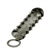 Дымчатая стимулирующая насадка с закрытой головкой SAMURAI PENIS SLEEVE BLACK - 14,5 см. - NMC - в Пушкино купить с доставкой