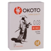 Ультратонкие презервативы OKOTO Ultra Thin - 3 шт. - Sitabella - купить с доставкой в Пушкино