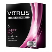 Ультратонкие презервативы VITALIS PREMIUM super thin - 3 шт. - Vitalis - купить с доставкой в Пушкино