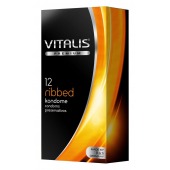 Ребристые презервативы VITALIS PREMIUM ribbed - 12 шт. - Vitalis - купить с доставкой в Пушкино
