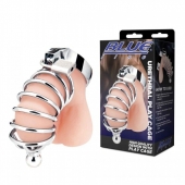 Серебристая клетка для члена Urethral Play Cage - BlueLine - купить с доставкой в Пушкино